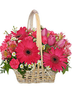 Pink Meadow Basket