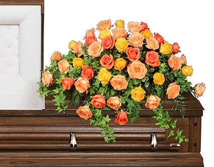 Beautiful Rose Benediction Casket Spray - Clayton Florist: The Florist At Plantation