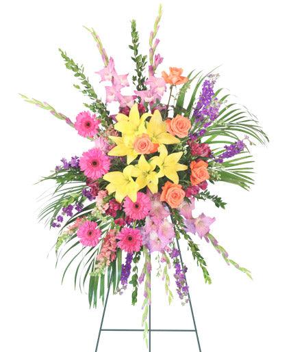 Sendoff Standing Spray - Clayton Florist: The Florist At Plantation