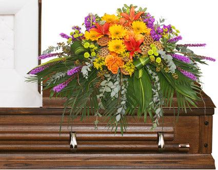 Radiant Medely Casket Spray - Clayton Florist: The Florist At Plantation