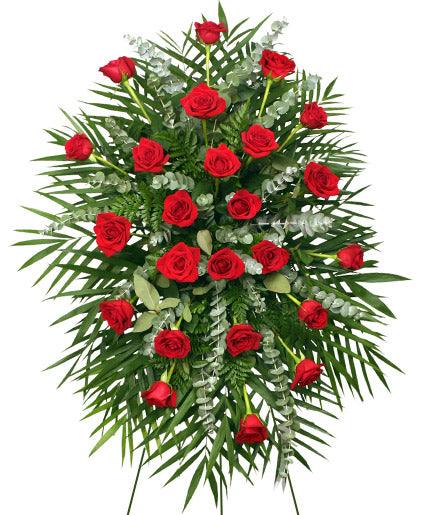 Red Rose Standing Spray - Clayton Florist: The Florist At Plantation