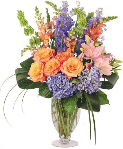 Spirited Delphinium & Hydrangea - Clayton Florist: The Florist At Plantation