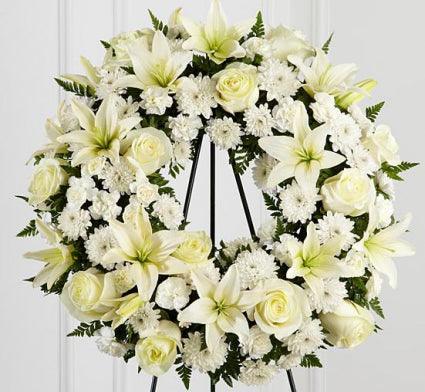 Pure Solace Wreath - Clayton Florist: The Florist At Plantation