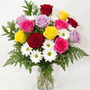 Mixed Dozen Roses