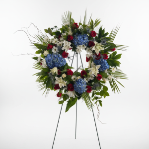 A Patriot Goodbye Standing Wreath