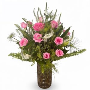 Blush Rose Garden Vase