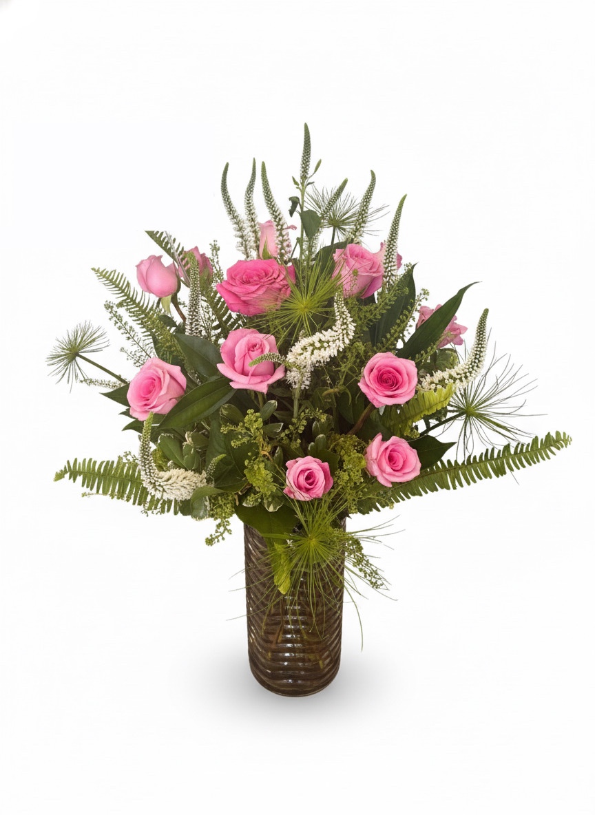 Blush Rose Garden Vase
