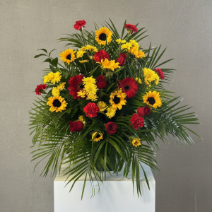 Golden Hue Funeral Basket