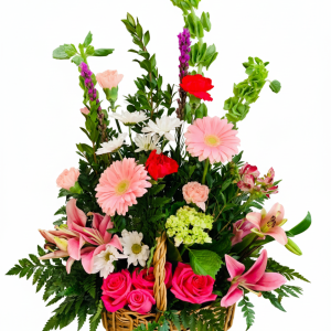 Pretty Pink Meadow Basket