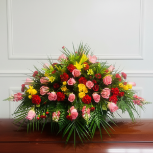 Rose Garden Casket Spray