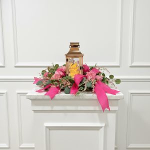 Rose Glow Lantern | Faux Arrangement