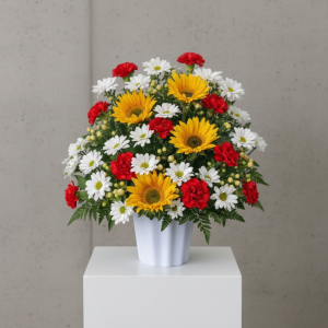 Sunflowers & Carnations Urn