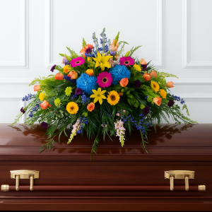 Vibrant Celebration Casket Spray