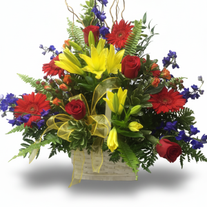 Willow Blooms Basket Arrangement